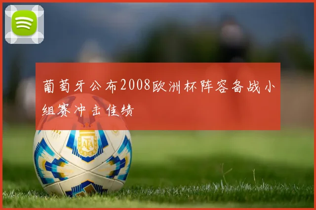 葡萄牙公布2008欧洲杯阵容备战小组赛冲击佳绩